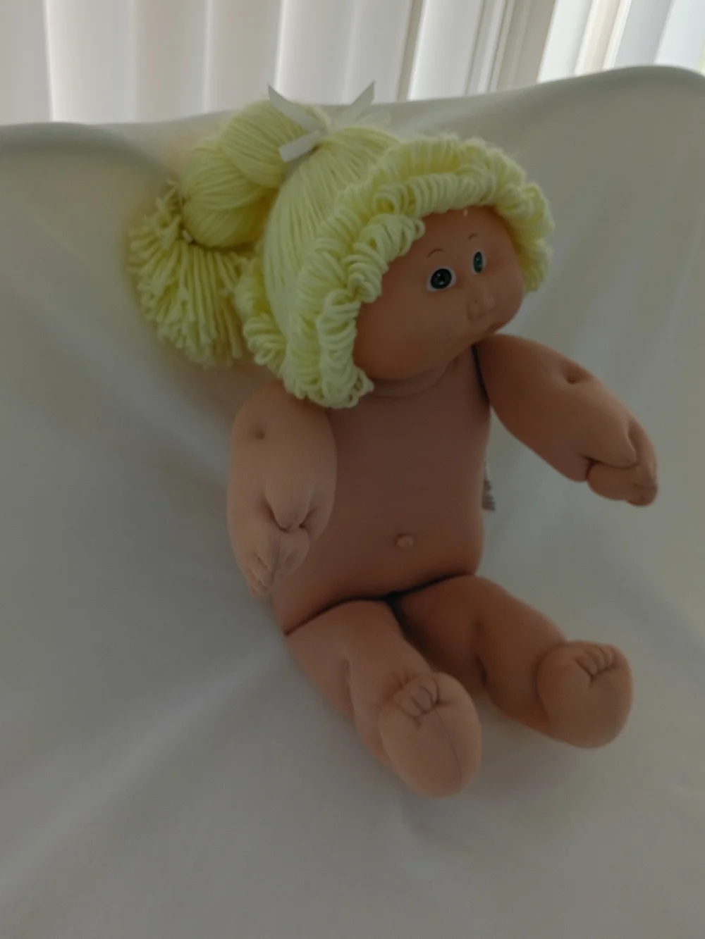 VTG Cabbage Patch Doll Green Eyes Poodle Yellow HM 1 Blue Sig PMI 1978, 1982 17